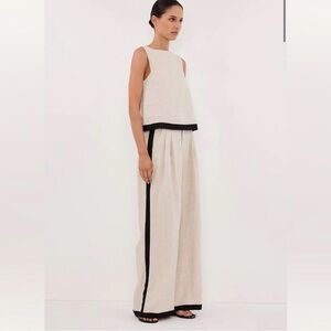 Dissh Pants Natural Ebony Linen